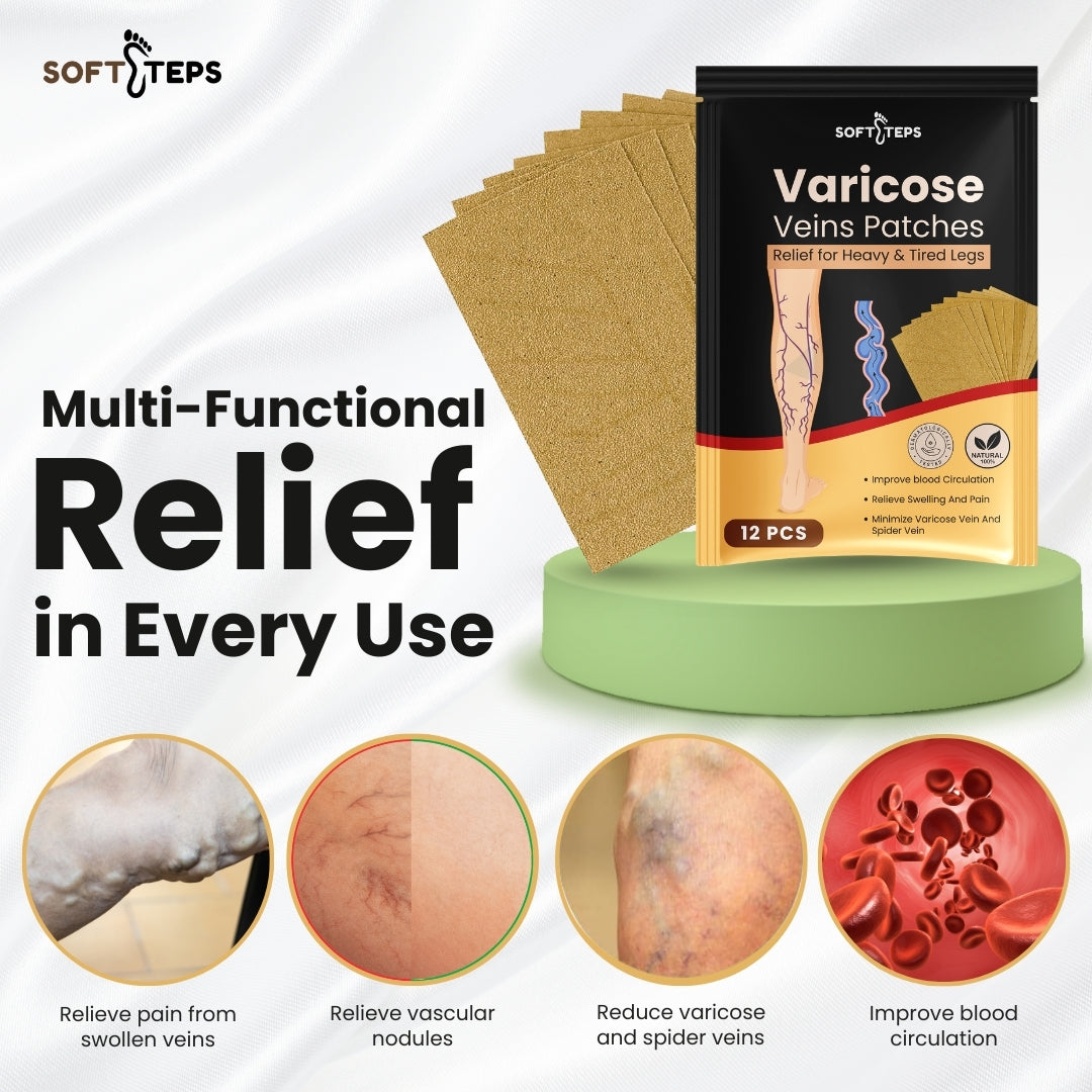 Varicose Veins Patches – Natural Relief for Swelling, Pain & Circulation Support